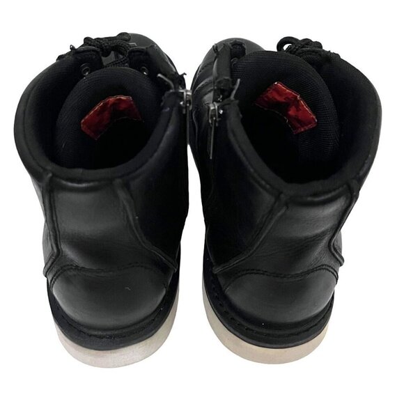 Harley Davidson Motorcycles Mens Black Leather Zip Lace Up Ankle Boots US 11.5M - Picture 9 of 14